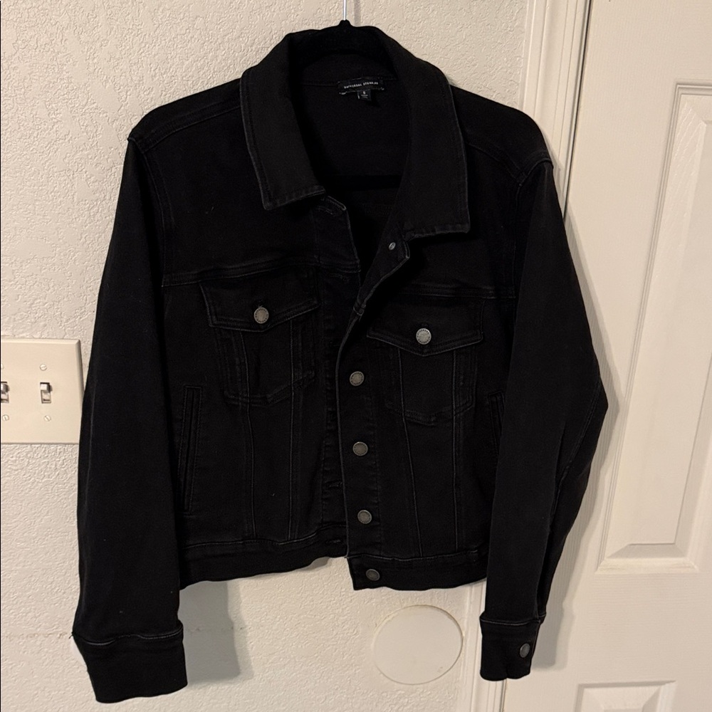 Universal Standard Black Button-Up Jacket - image 3